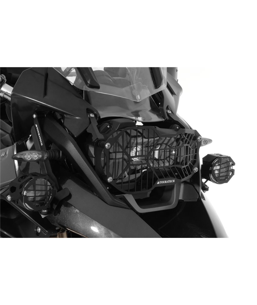 Stainless steel black headlight protector with quick release fastener for LED headlight, for BMW R1250GS/ R1250GS Adventure/ R12