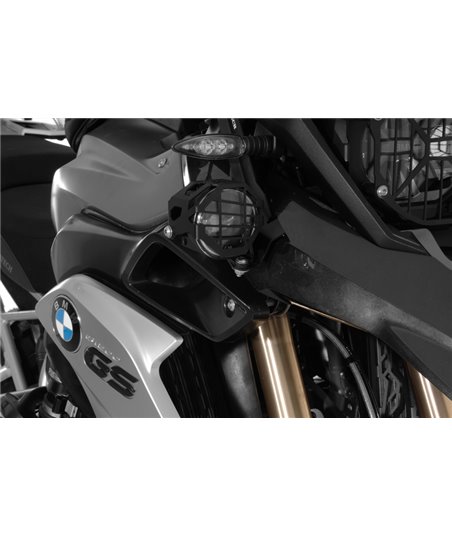 Set of LED auxiliary headlights, fog/fog black aluminium for BMW R1250GS/ R1200GS from 2013