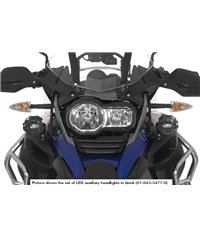 Set of LED auxiliary headlights fog right/full beam headlight left for BMW R1200GS Adventure from 2014, black