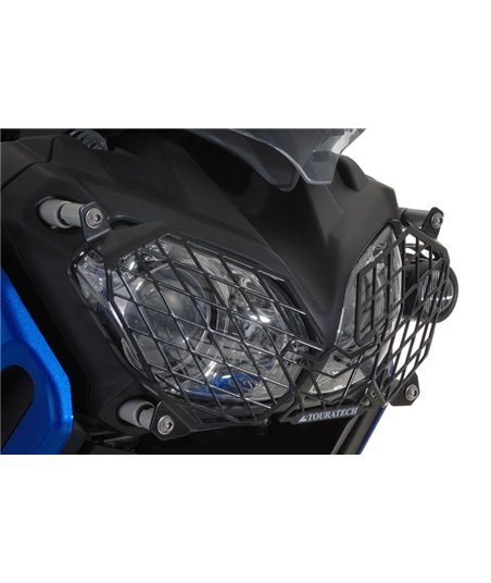 Headlight Protector with Quick Release Fastener for Yamaha XT1200Z Super Tenere, stainless steel, black *OFFROAD USE ONLY*