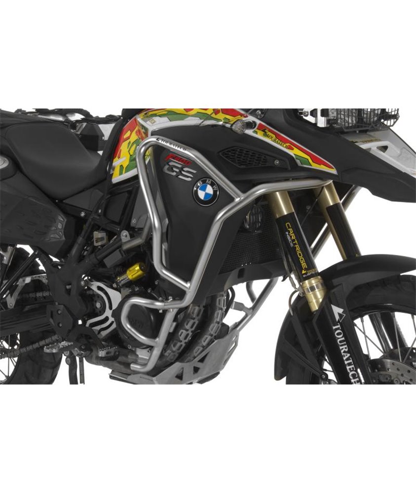 Stainless steel crash bar extension for BMW F800GS Adventure