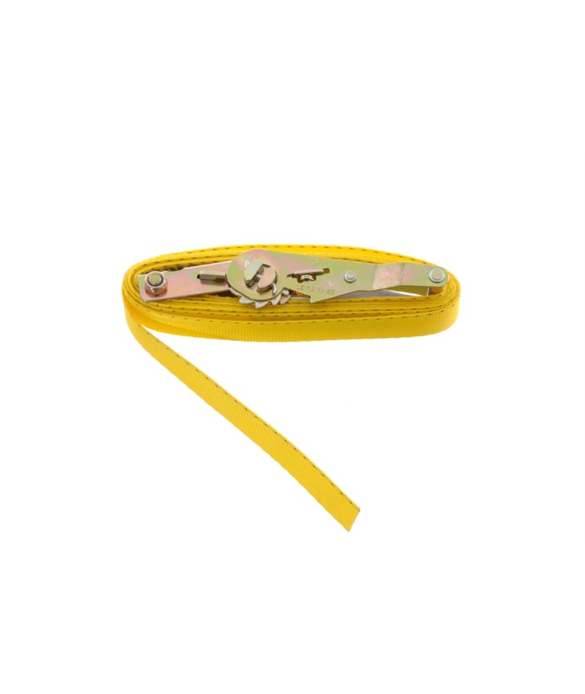 Strap with ratchet *yellow*, industrial use Strap with ratchet *yellow*, industrial use