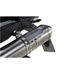 Heat shield muffler, stainless steel