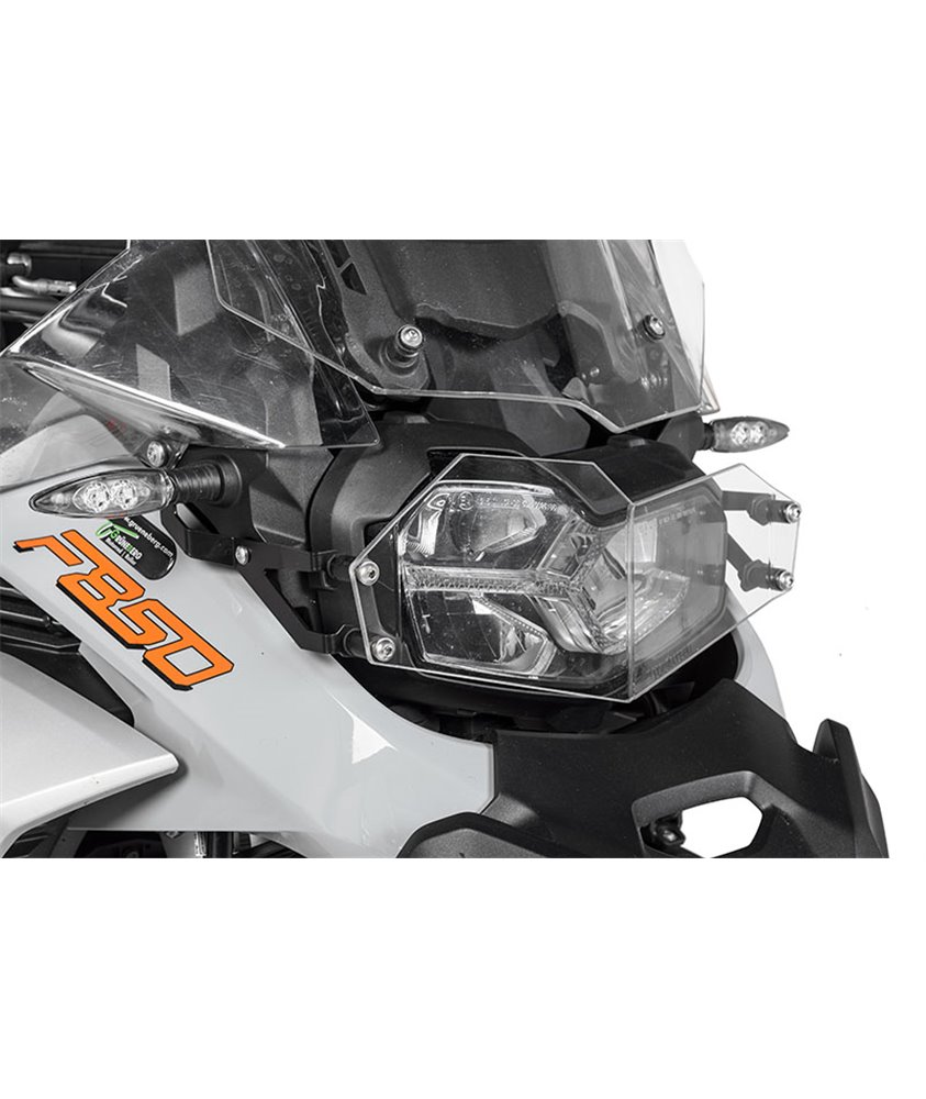 Headlight protector makrolon with quick release fastener for BMW F850GS
