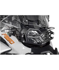 Stainless steel black headlight protector with quick release fastener for BMW F850GS Adventure *OFFROAD USE ONLY*