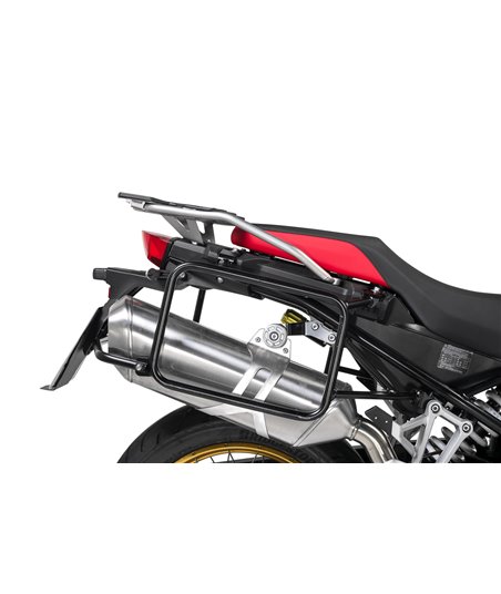 Stainless steel pannier rack, black for BMW F850GS/ F850GS Adventure/ F750GS