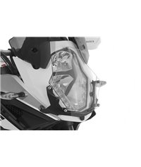 Makrolon headlight protector with quick release fasteners, black bracket for KTM 1050 Adventure/ 1090 Adventure/ 1190 Adventure/