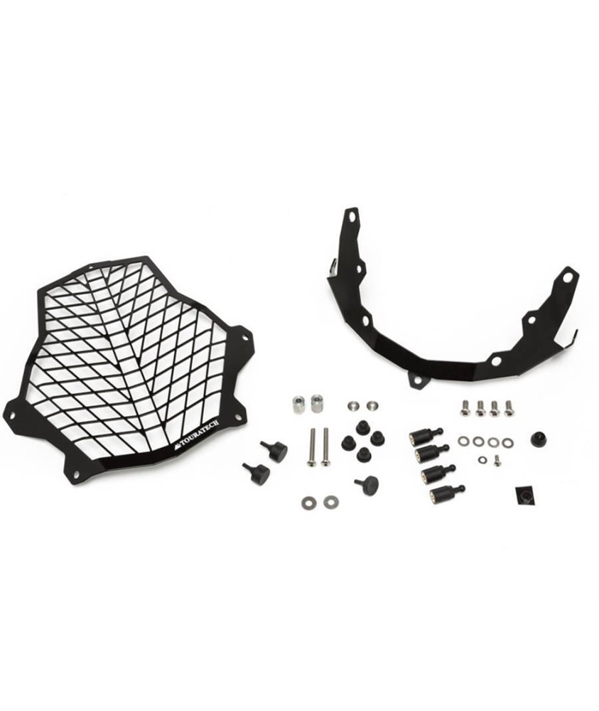 Stainless steel black headlight protector with quick release fasteners, black bracket, for KTM 1050 Adventure/ 1090 Adventure/ 1 Stainless steel black headlight protector with quick release fasteners, black bracket, for KTM 1050 Adventure/ 1090 Adventure/ 1