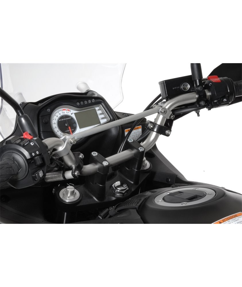 Handlebar extension, 30 mm, Type 3, black, for Suzuki DL 650/V-Strom 650/DL1000, KTM LC4