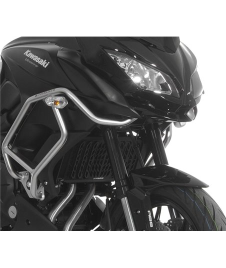 Radiator guard for Kawasaki Versys 650 from 2015, aluminum, black