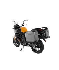 ZEGA Pro aluminium pannier system 31/31 liter with steel rack black for Kawasaki Versys 650 (2010-2014)