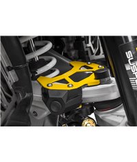 Hard Part steering stop for the BMW R1250GS Adventure/ R1200GS Adventure (LC), yellow