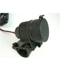 Dual USB socket for motorbikes 12-24V, for 22 mm / 25 mm handlebar