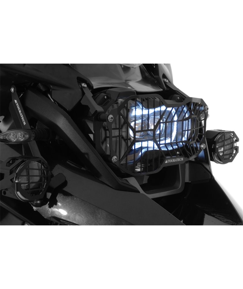 Stainless Steel Black Headlight Protector with Quick Release Fastener