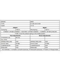 Progressive replacement springs for front and rear shock absorber BMW R1200GS(LC)/R1250GS from 2017 "Original shocks with BMW Dy