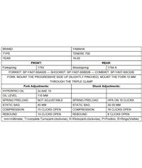 Progressive Replacement springs for original shock absorber, for Yamaha Tenere 700 from 2019