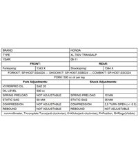 Progressive replacement springs for fork and shock absorber, Honda XL 700V Transalp from 2008