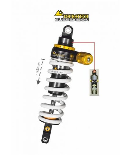 Touratech Suspension lowering shock (-35 mm) for Yamaha 700 Tenere from 2019 Type Explore HP/PDS