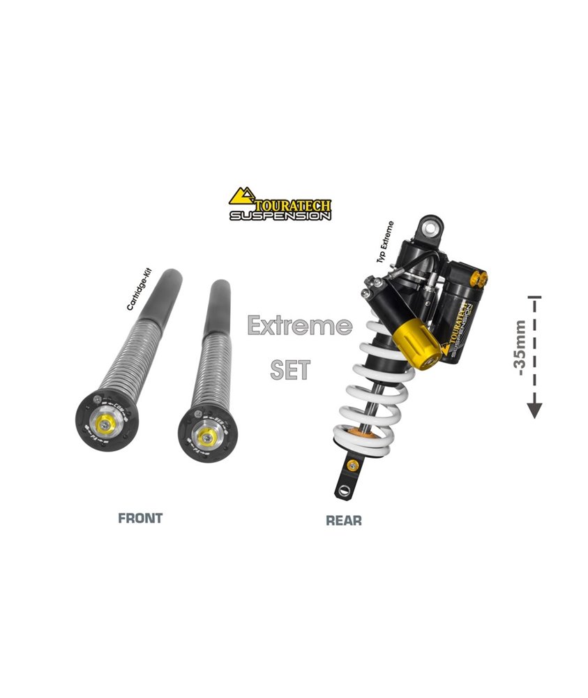 Touratech Suspension WTE Lowering SET -35mm Type Extreme for Yamaha 700 Tenere from 2019