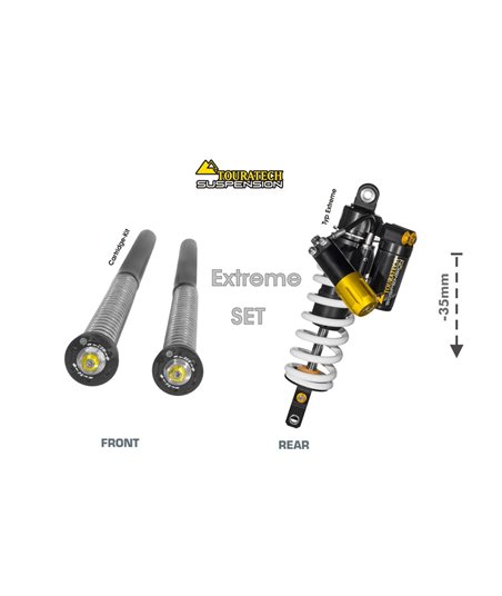 Touratech Suspension WTE Lowering SET -35mm Type Extreme for Yamaha 700 Tenere from 2019