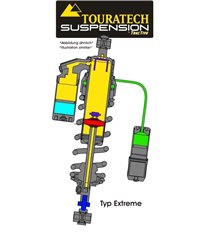 Touratech Suspension *rear* shock absorber for BMW R1200GS (2004-2012)  type *Extreme*