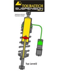 Touratech Suspension shock absorber for Suzuki DL 650 2004-2011 type Level2/ExploreHP