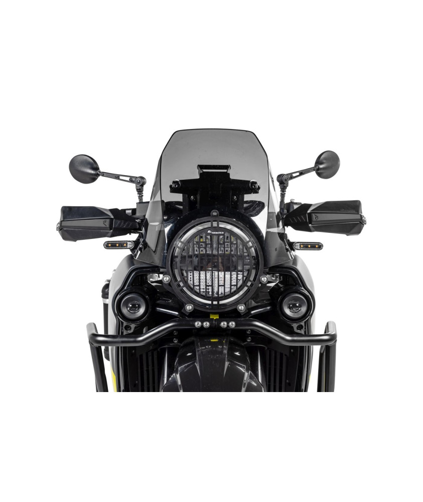 Headlight guard with quick release fastener for Husqvarna Norden 901